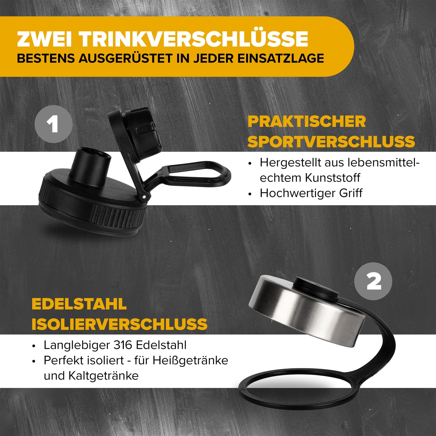 Feuerwehr Trinkflasche Dosenluft® | Edelstahl Isolierflasche 1200 ml