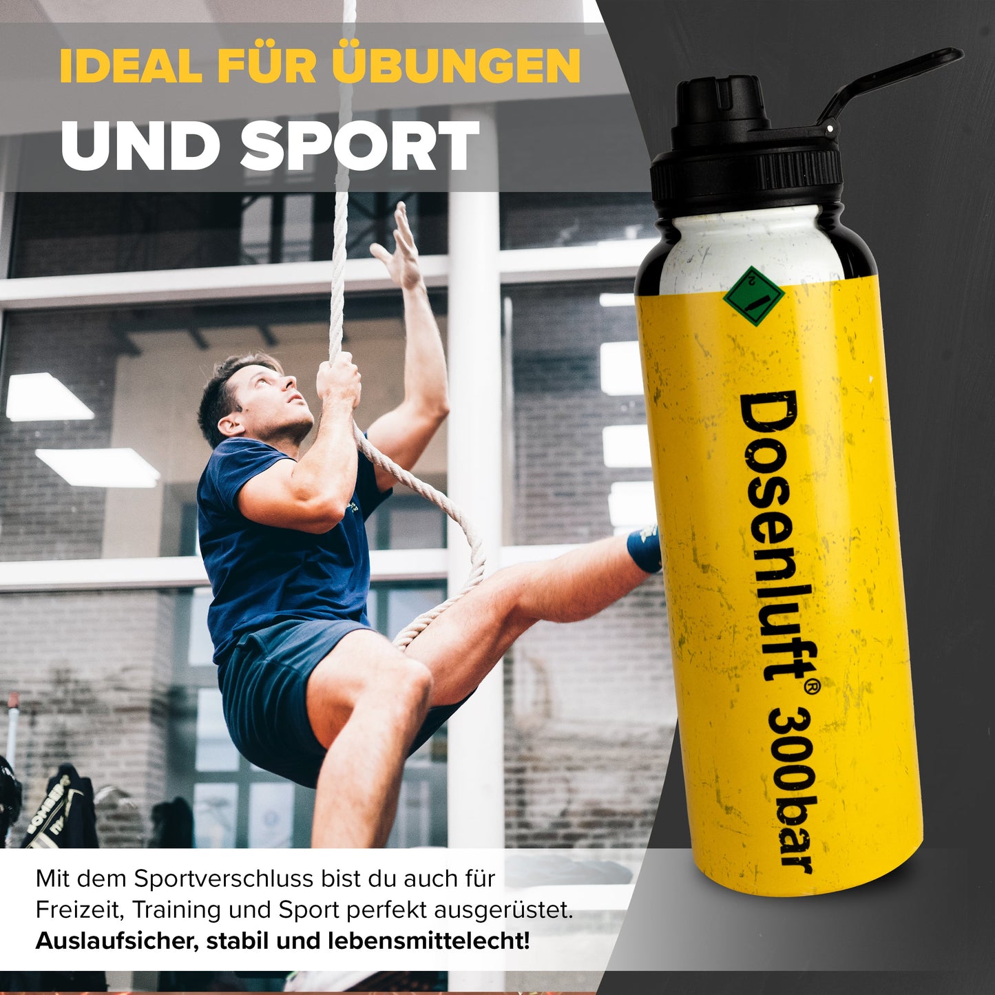 Feuerwehr Trinkflasche Dosenluft® | Edelstahl Isolierflasche 1200 ml